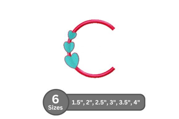 Candy Heart Alphabet- C