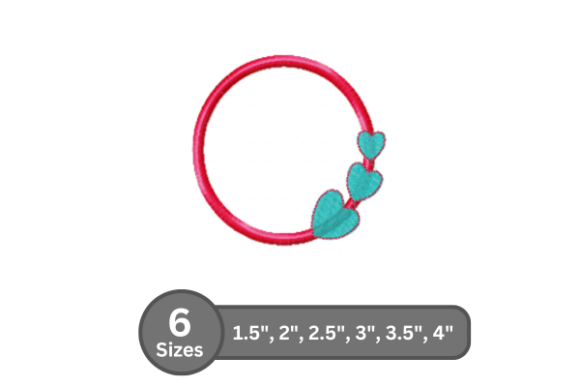 Candy Heart Number -0: A Sweet, Festive Embroidery Font