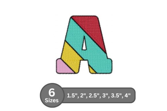 Candy Stripe Alphabet -a