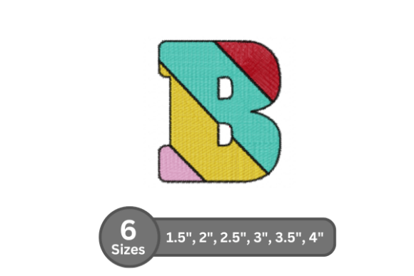 Candy Stripe Alphabet -B