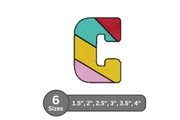 Candy Stripe Alphabet -C