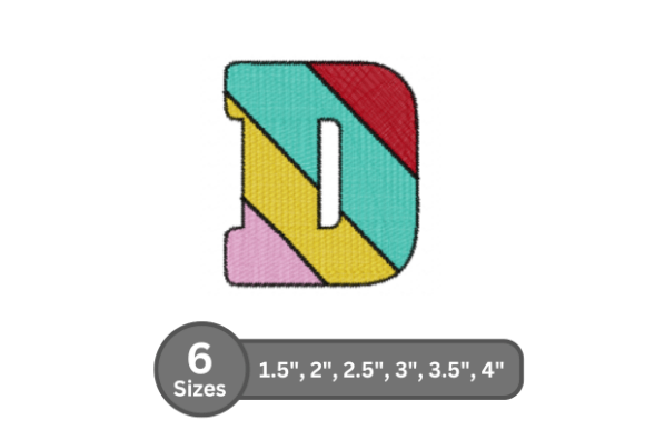 Candy Stripe Alphabet -D
