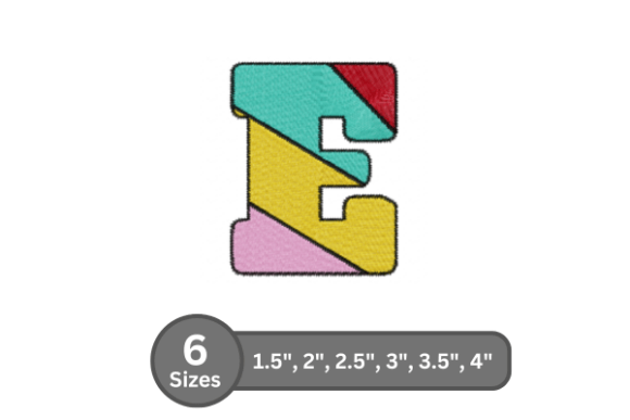 Candy Stripe Alphabet - E