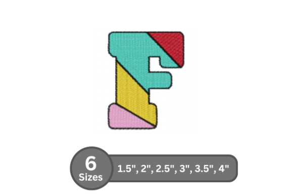 Candy Stripe Alphabet - F