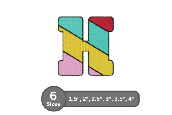Candy Stripe Alphabet - H