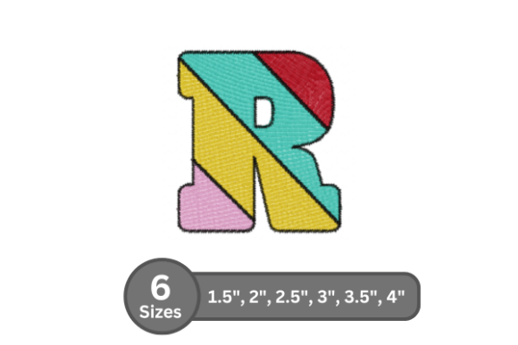 Candy Stripe Alphabet - R