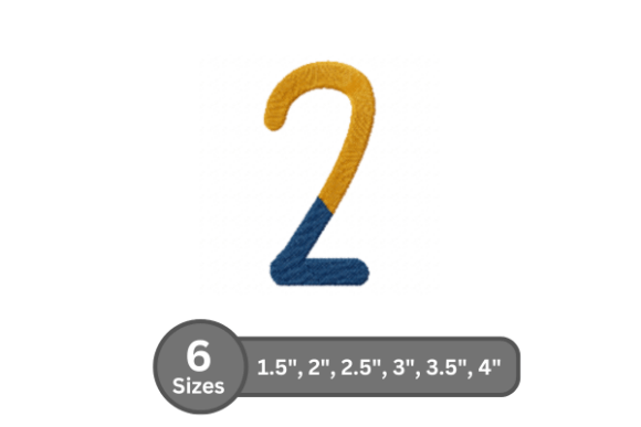 Chalk Split Number -2: A Craft Fair-Ready Embroidery Font