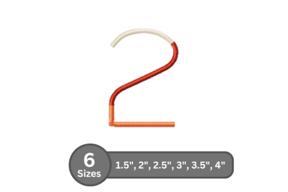 Color Bar Number -2: A Versatile Embroidery Font for Personalized Gifts