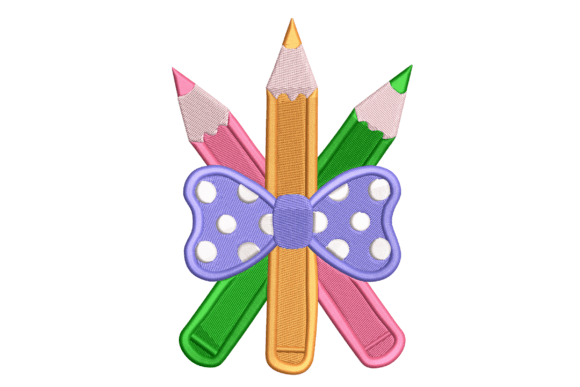 Girly Pencil Trio: Sweet, Stitch-Ready Charm for Handmade Gifts