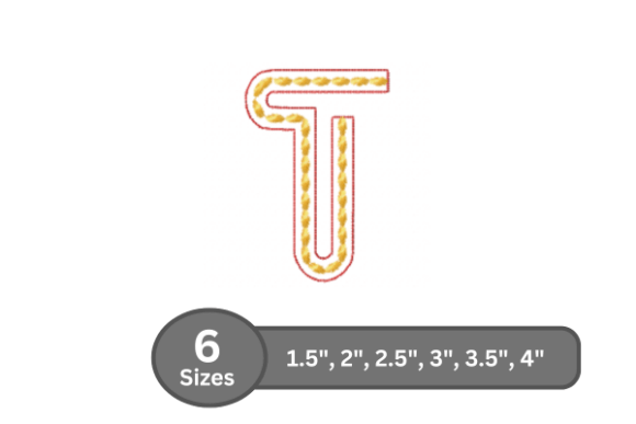 Rope Twist Alphabet - T