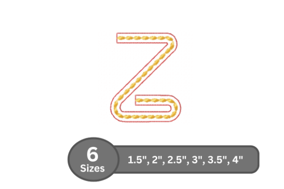 Rope Twist Alphabet - Z