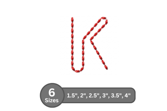 Soft Cord Alphabet -K