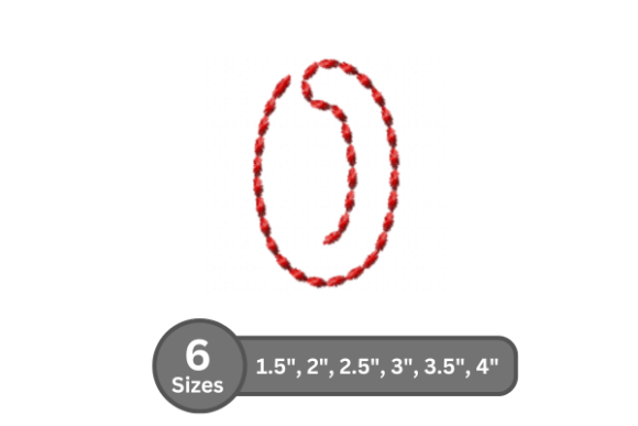 Soft Cord Number -0: A Craft Fair-Ready Embroidery Font