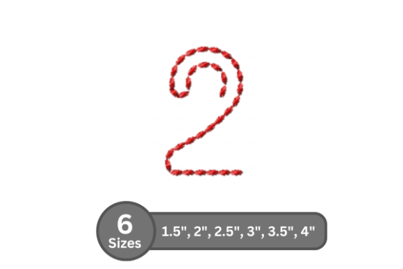 Soft Cord Number -2: A Thoughtful Embroidery Font for Real Projects