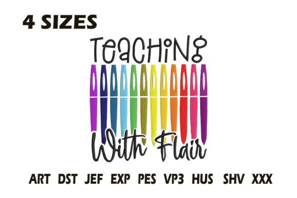 Teaching with Flair: A Playful School Embroidery Design